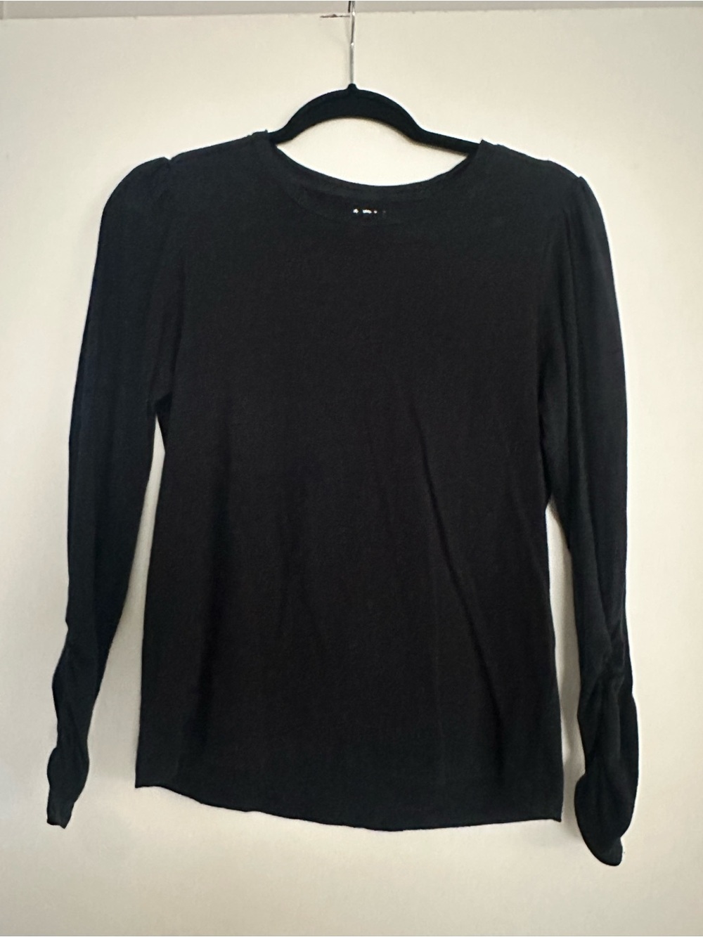ABLE Classic Black Long-Sleeve Crewneck Top